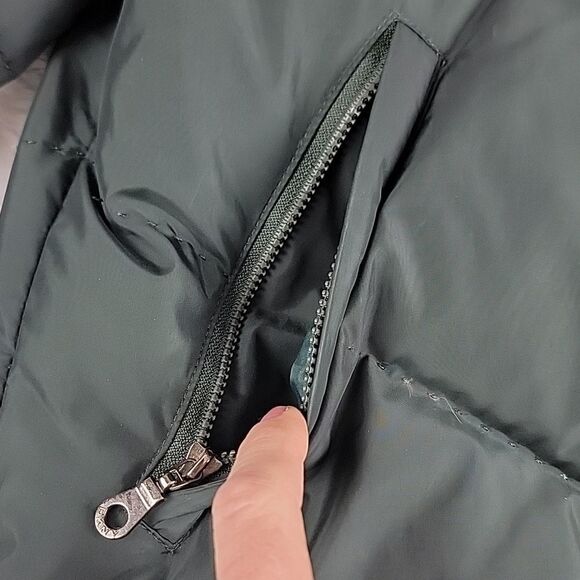 ‎DKNY Down Puffer Winter Coat Women's Small Green - Picture 3 of 10